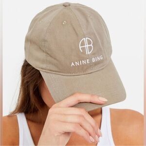 Anine Bing Jeremy Baseball Cap in Green Khaki